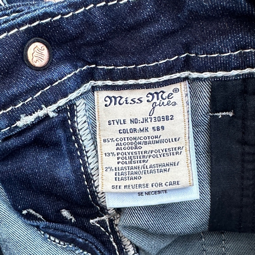 Miss Me Girls Blue Bootcut Jeans - Picture 6 of 12